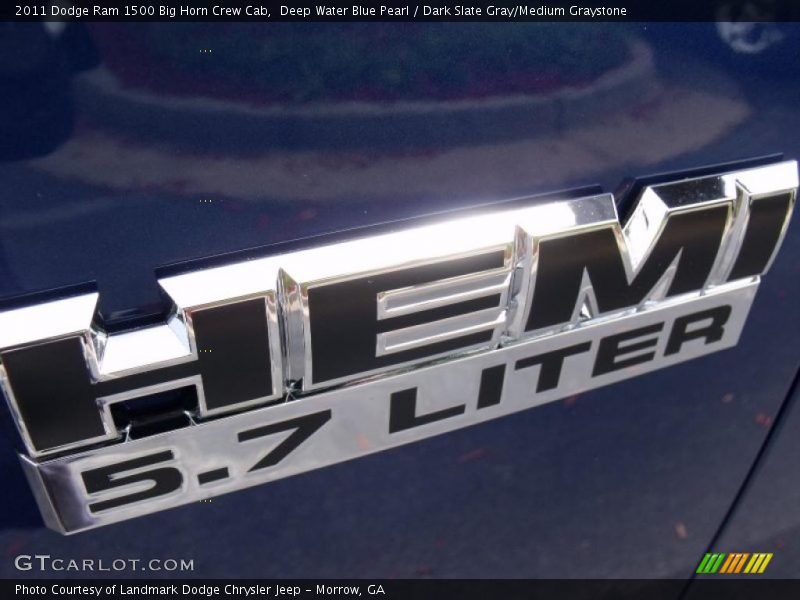 Deep Water Blue Pearl / Dark Slate Gray/Medium Graystone 2011 Dodge Ram 1500 Big Horn Crew Cab