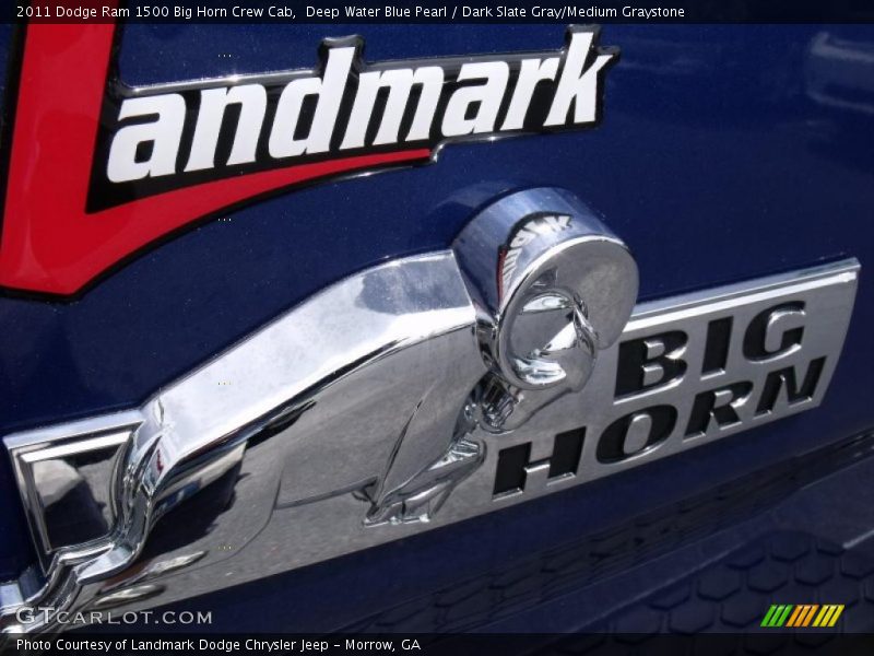 Deep Water Blue Pearl / Dark Slate Gray/Medium Graystone 2011 Dodge Ram 1500 Big Horn Crew Cab