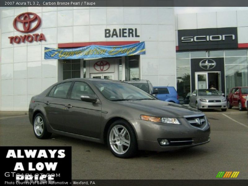 Carbon Bronze Pearl / Taupe 2007 Acura TL 3.2