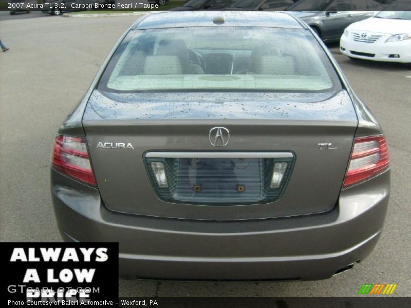 Carbon Bronze Pearl / Taupe 2007 Acura TL 3.2