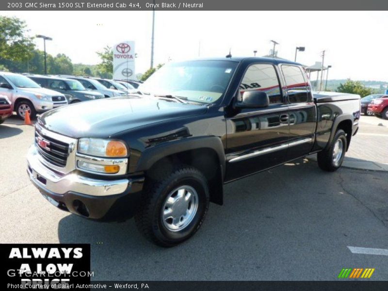 Onyx Black / Neutral 2003 GMC Sierra 1500 SLT Extended Cab 4x4