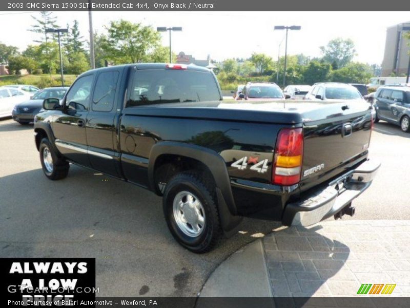 Onyx Black / Neutral 2003 GMC Sierra 1500 SLT Extended Cab 4x4