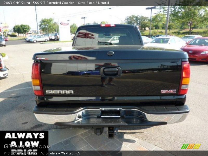 Onyx Black / Neutral 2003 GMC Sierra 1500 SLT Extended Cab 4x4