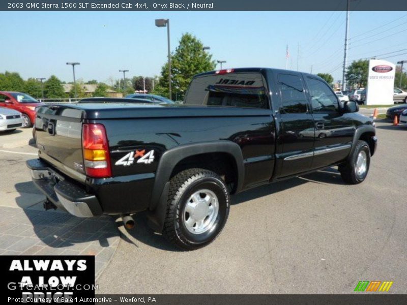 Onyx Black / Neutral 2003 GMC Sierra 1500 SLT Extended Cab 4x4
