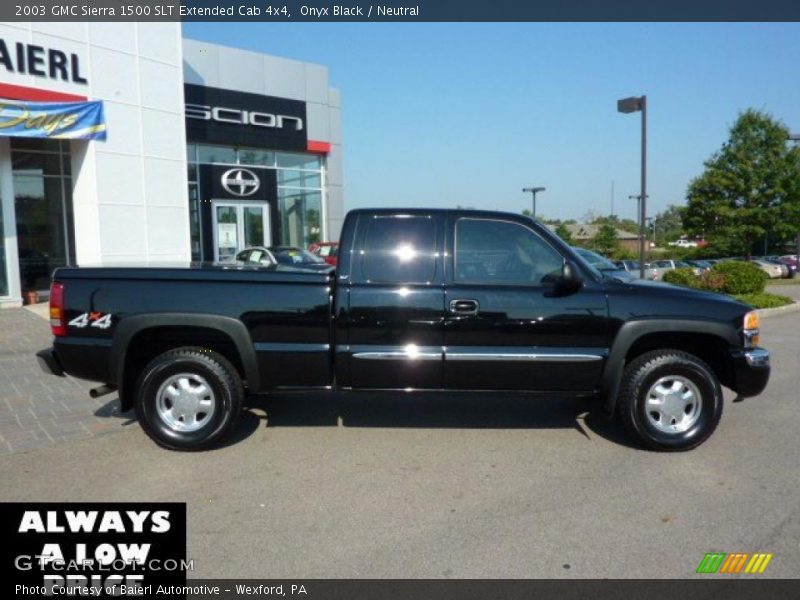 Onyx Black / Neutral 2003 GMC Sierra 1500 SLT Extended Cab 4x4