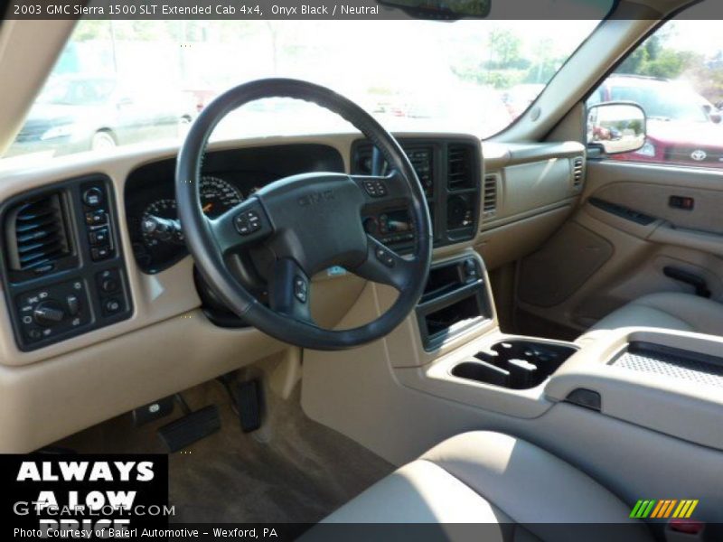 Onyx Black / Neutral 2003 GMC Sierra 1500 SLT Extended Cab 4x4