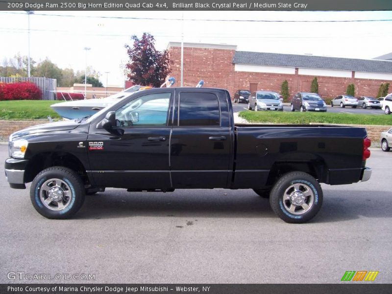 Brilliant Black Crystal Pearl / Medium Slate Gray 2009 Dodge Ram 2500 Big Horn Edition Quad Cab 4x4