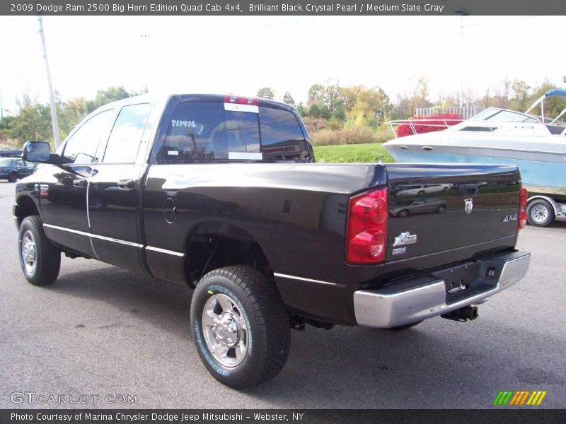 Brilliant Black Crystal Pearl / Medium Slate Gray 2009 Dodge Ram 2500 Big Horn Edition Quad Cab 4x4