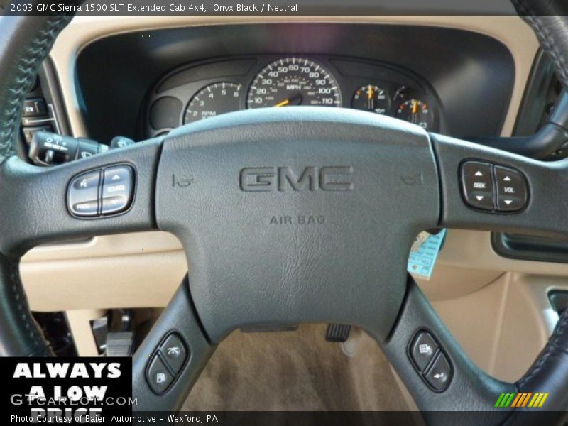 Onyx Black / Neutral 2003 GMC Sierra 1500 SLT Extended Cab 4x4