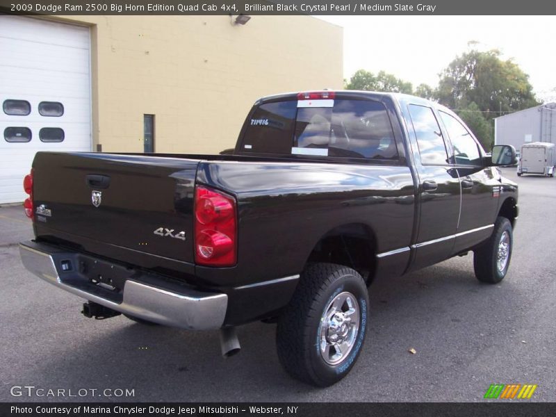 Brilliant Black Crystal Pearl / Medium Slate Gray 2009 Dodge Ram 2500 Big Horn Edition Quad Cab 4x4