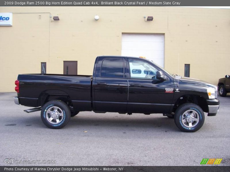 Brilliant Black Crystal Pearl / Medium Slate Gray 2009 Dodge Ram 2500 Big Horn Edition Quad Cab 4x4