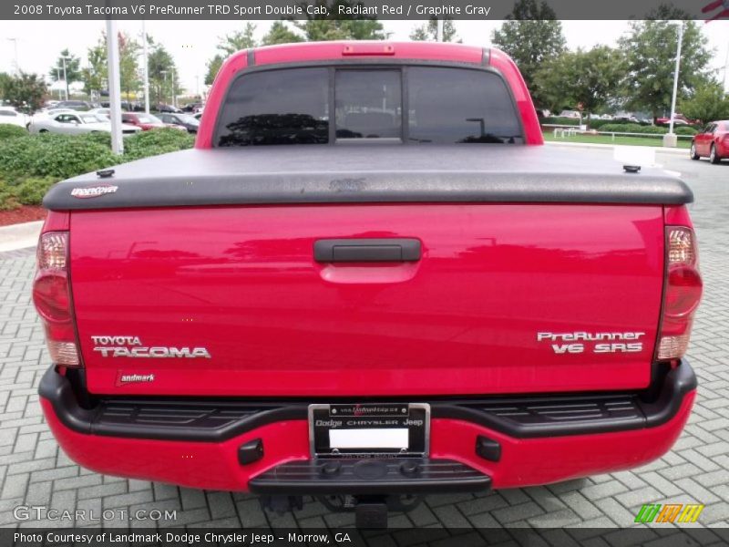 Radiant Red / Graphite Gray 2008 Toyota Tacoma V6 PreRunner TRD Sport Double Cab