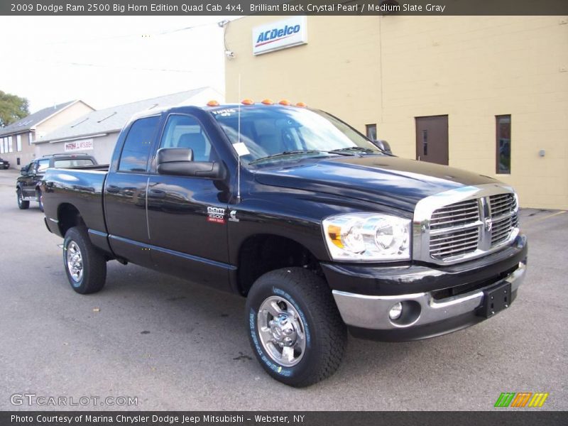 Brilliant Black Crystal Pearl / Medium Slate Gray 2009 Dodge Ram 2500 Big Horn Edition Quad Cab 4x4