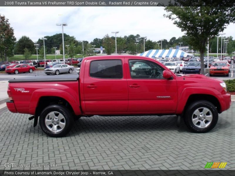 Radiant Red / Graphite Gray 2008 Toyota Tacoma V6 PreRunner TRD Sport Double Cab