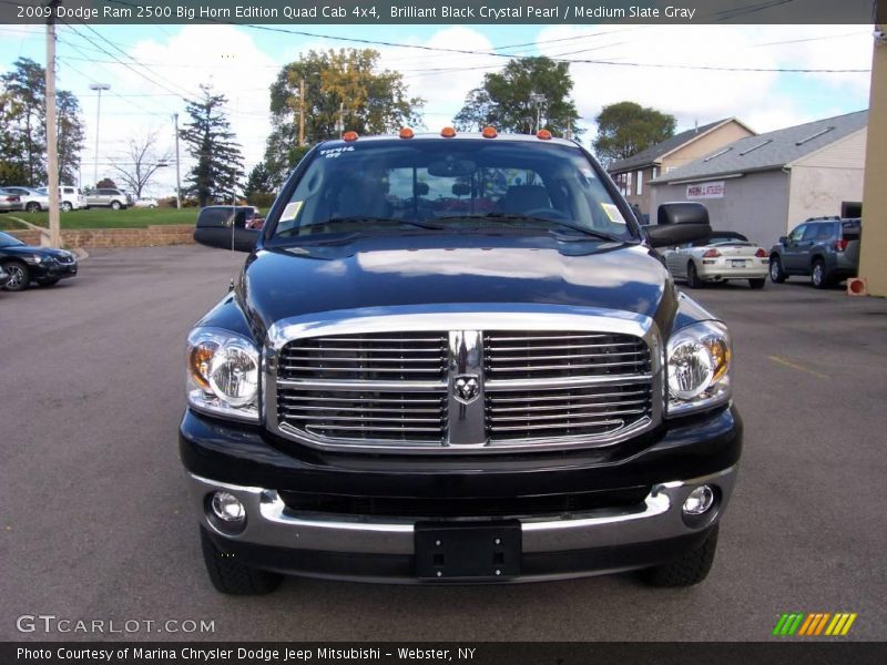 Brilliant Black Crystal Pearl / Medium Slate Gray 2009 Dodge Ram 2500 Big Horn Edition Quad Cab 4x4