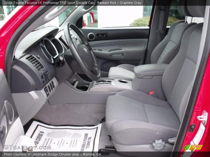 Radiant Red / Graphite Gray 2008 Toyota Tacoma V6 PreRunner TRD Sport Double Cab