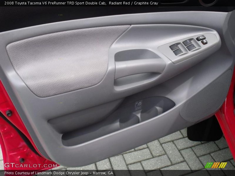 Radiant Red / Graphite Gray 2008 Toyota Tacoma V6 PreRunner TRD Sport Double Cab