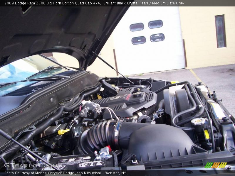 Brilliant Black Crystal Pearl / Medium Slate Gray 2009 Dodge Ram 2500 Big Horn Edition Quad Cab 4x4