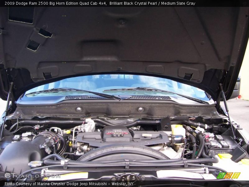 Brilliant Black Crystal Pearl / Medium Slate Gray 2009 Dodge Ram 2500 Big Horn Edition Quad Cab 4x4