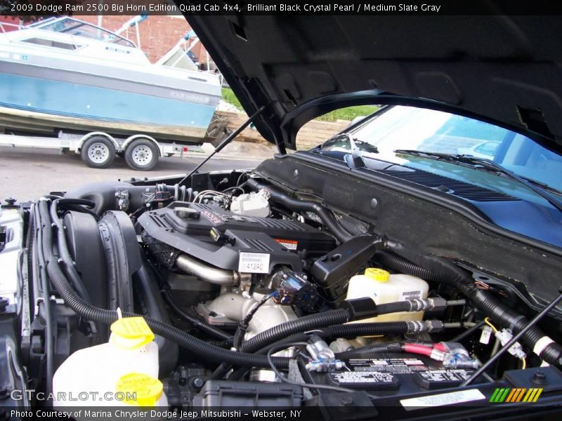 Brilliant Black Crystal Pearl / Medium Slate Gray 2009 Dodge Ram 2500 Big Horn Edition Quad Cab 4x4