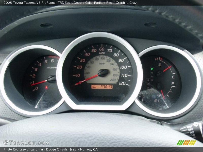 Radiant Red / Graphite Gray 2008 Toyota Tacoma V6 PreRunner TRD Sport Double Cab
