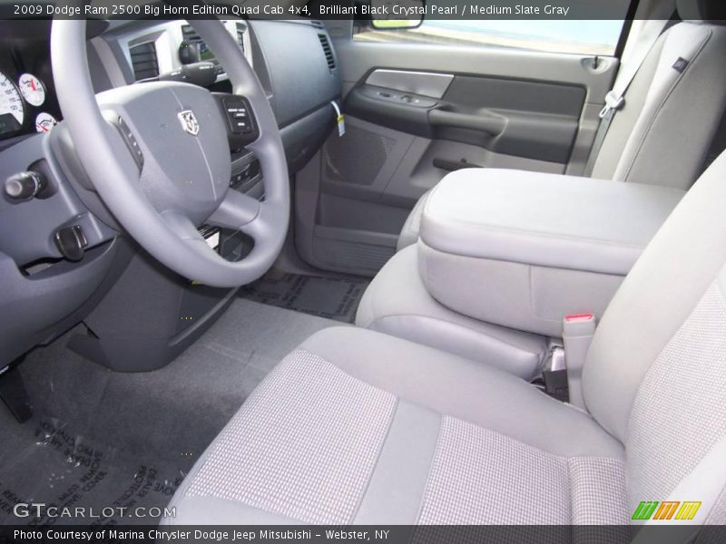 Brilliant Black Crystal Pearl / Medium Slate Gray 2009 Dodge Ram 2500 Big Horn Edition Quad Cab 4x4
