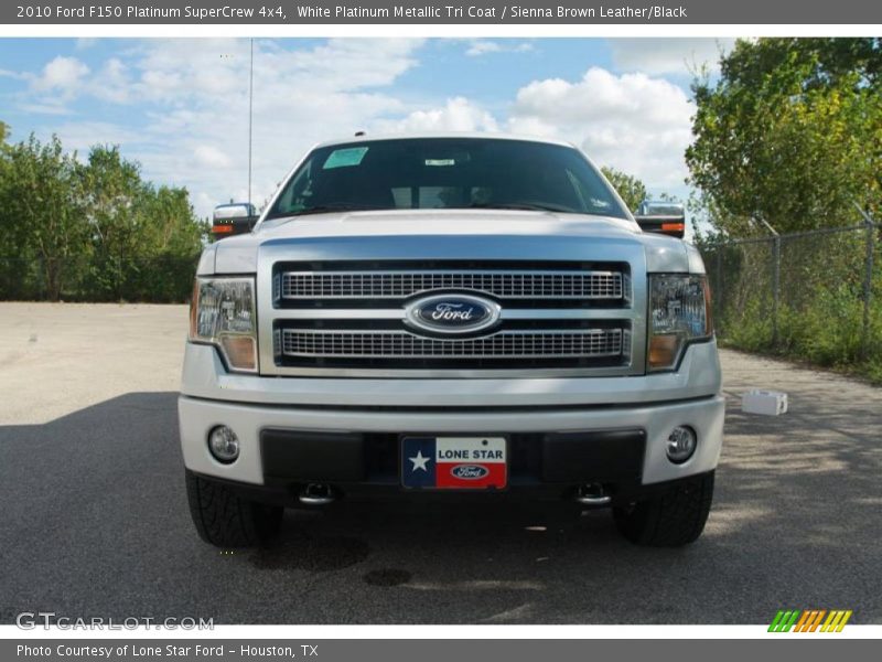 White Platinum Metallic Tri Coat / Sienna Brown Leather/Black 2010 Ford F150 Platinum SuperCrew 4x4