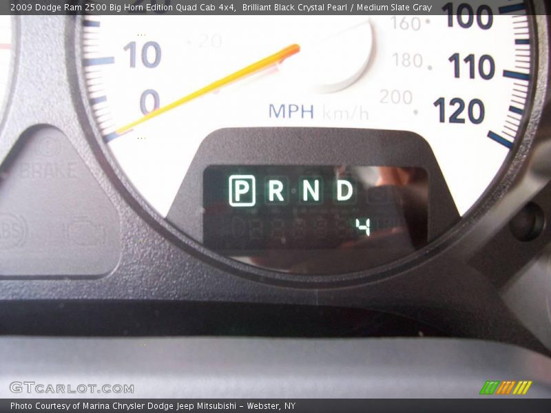 Brilliant Black Crystal Pearl / Medium Slate Gray 2009 Dodge Ram 2500 Big Horn Edition Quad Cab 4x4