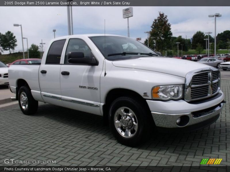 Bright White / Dark Slate Gray 2005 Dodge Ram 2500 Laramie Quad Cab