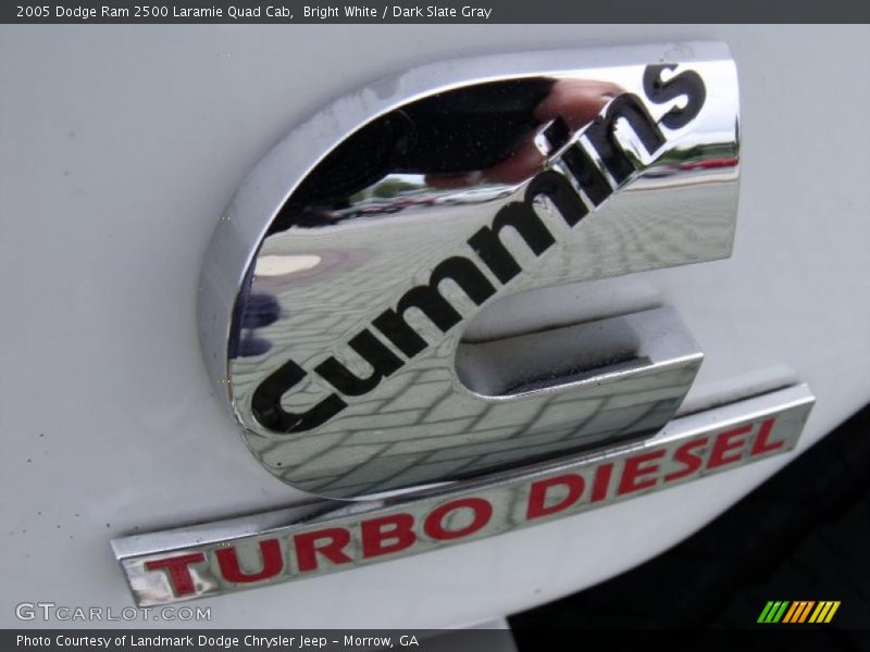 Bright White / Dark Slate Gray 2005 Dodge Ram 2500 Laramie Quad Cab