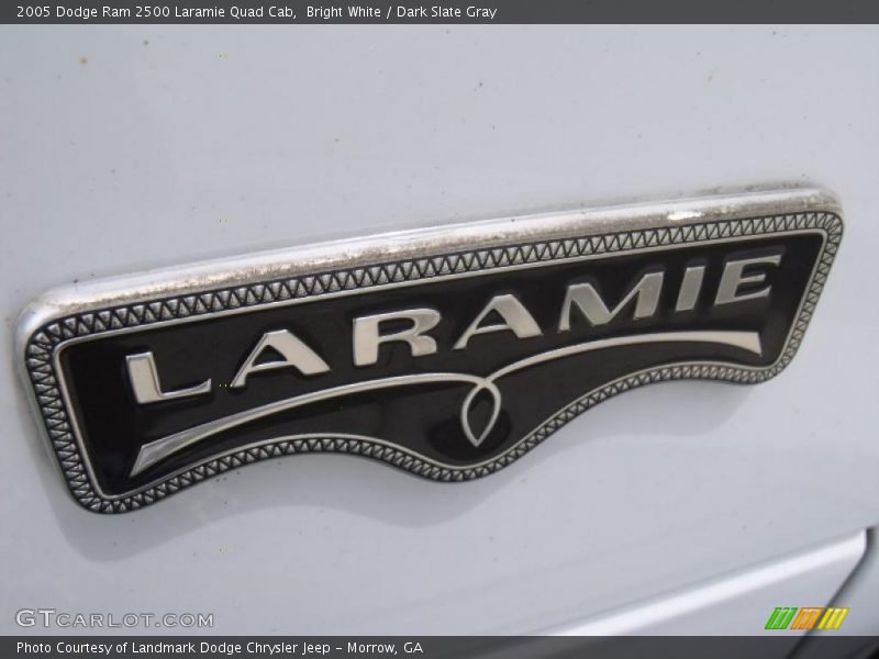 Bright White / Dark Slate Gray 2005 Dodge Ram 2500 Laramie Quad Cab