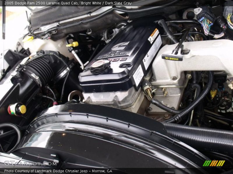 Bright White / Dark Slate Gray 2005 Dodge Ram 2500 Laramie Quad Cab