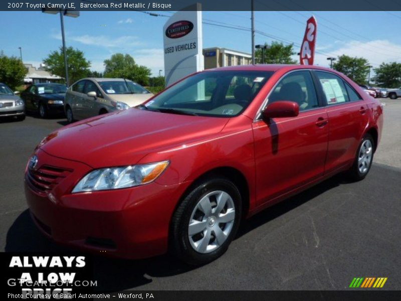 Barcelona Red Metallic / Bisque 2007 Toyota Camry LE