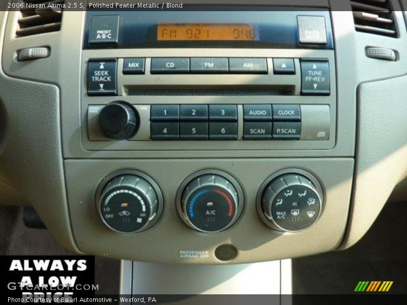 Polished Pewter Metallic / Blond 2006 Nissan Altima 2.5 S