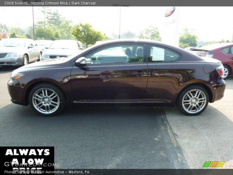 Sizzling Crimson Mica / Dark Charcoal 2009 Scion tC