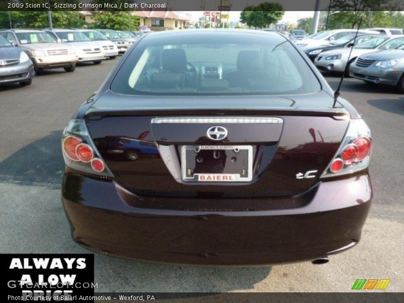 Sizzling Crimson Mica / Dark Charcoal 2009 Scion tC