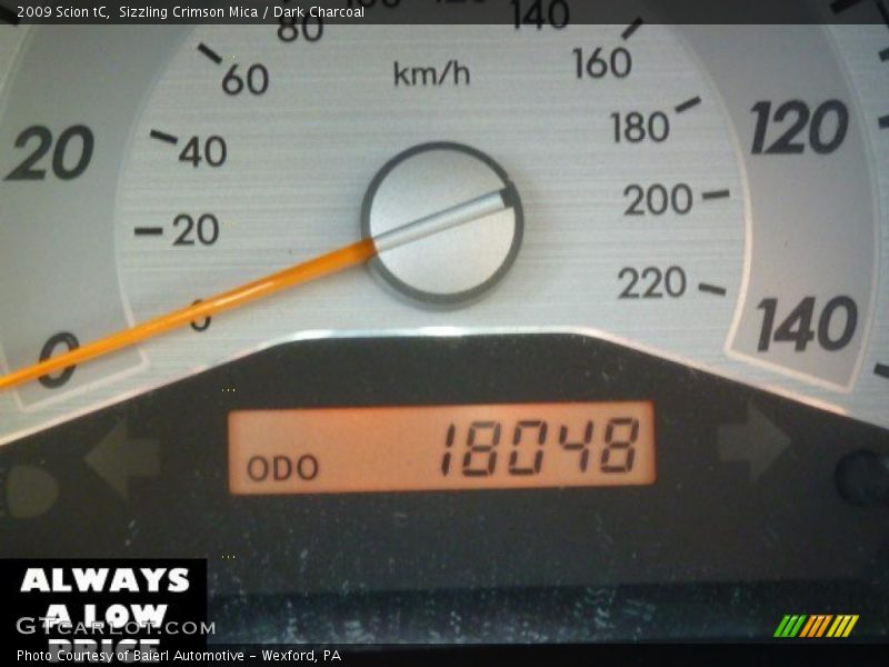 Sizzling Crimson Mica / Dark Charcoal 2009 Scion tC