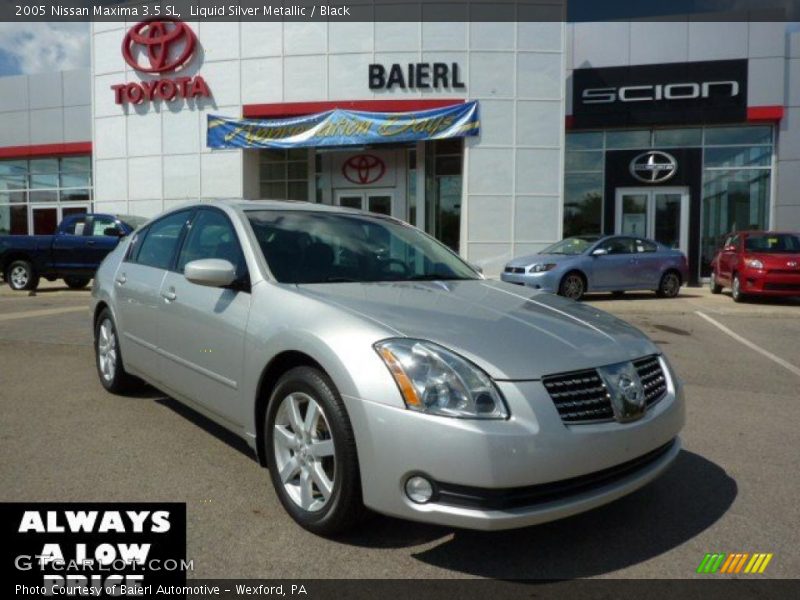Liquid Silver Metallic / Black 2005 Nissan Maxima 3.5 SL