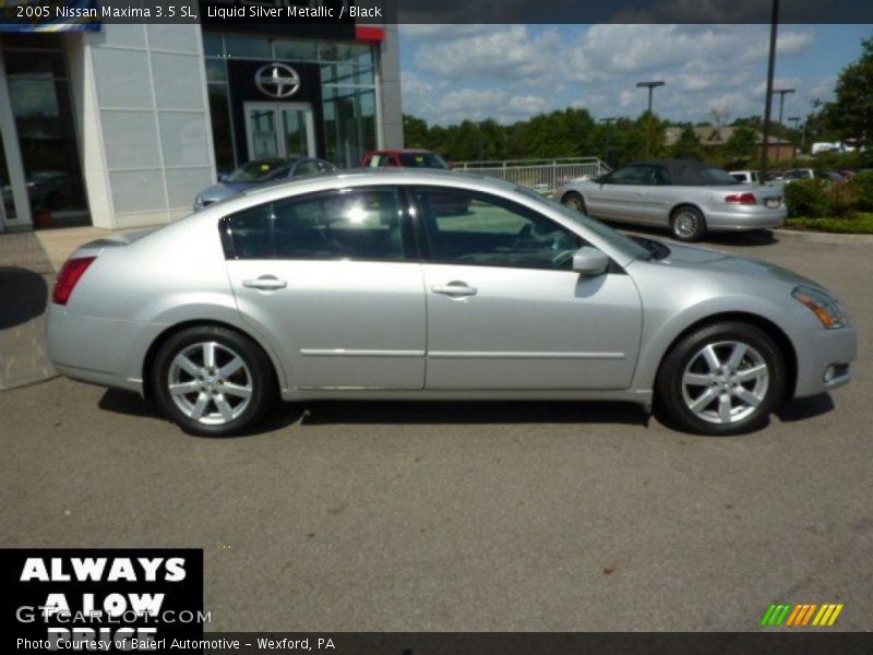 Liquid Silver Metallic / Black 2005 Nissan Maxima 3.5 SL