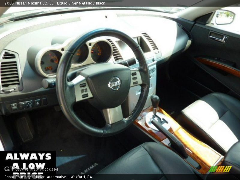 Liquid Silver Metallic / Black 2005 Nissan Maxima 3.5 SL