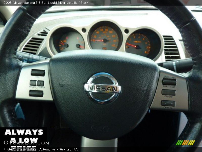 Liquid Silver Metallic / Black 2005 Nissan Maxima 3.5 SL