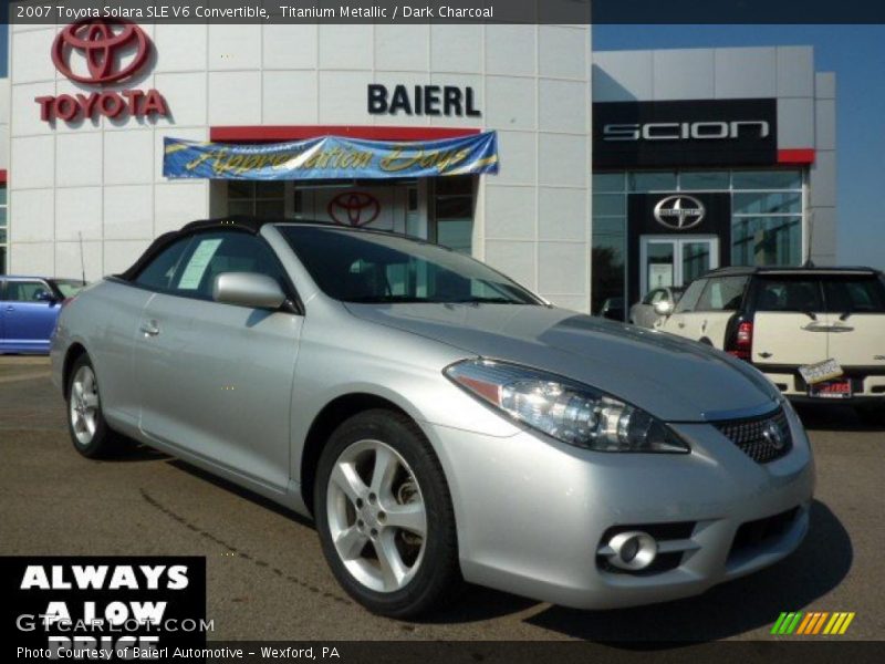 Titanium Metallic / Dark Charcoal 2007 Toyota Solara SLE V6 Convertible