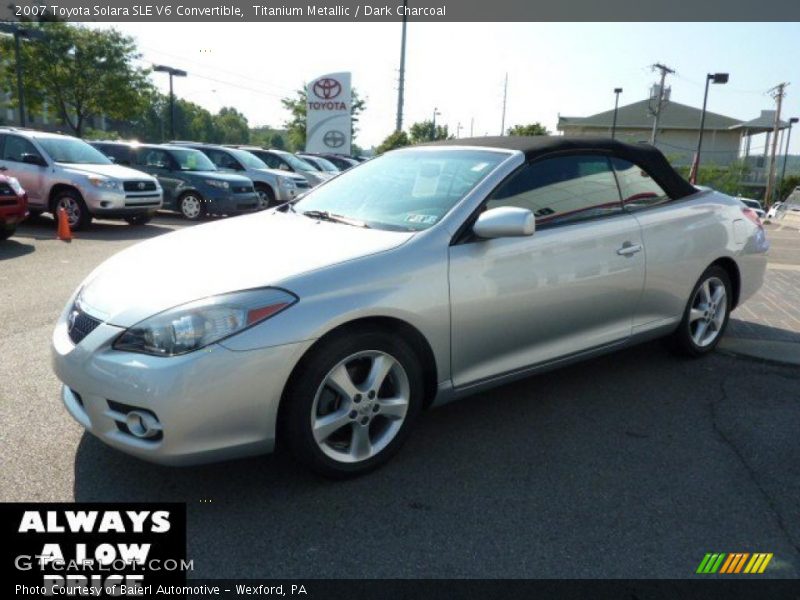 Titanium Metallic / Dark Charcoal 2007 Toyota Solara SLE V6 Convertible