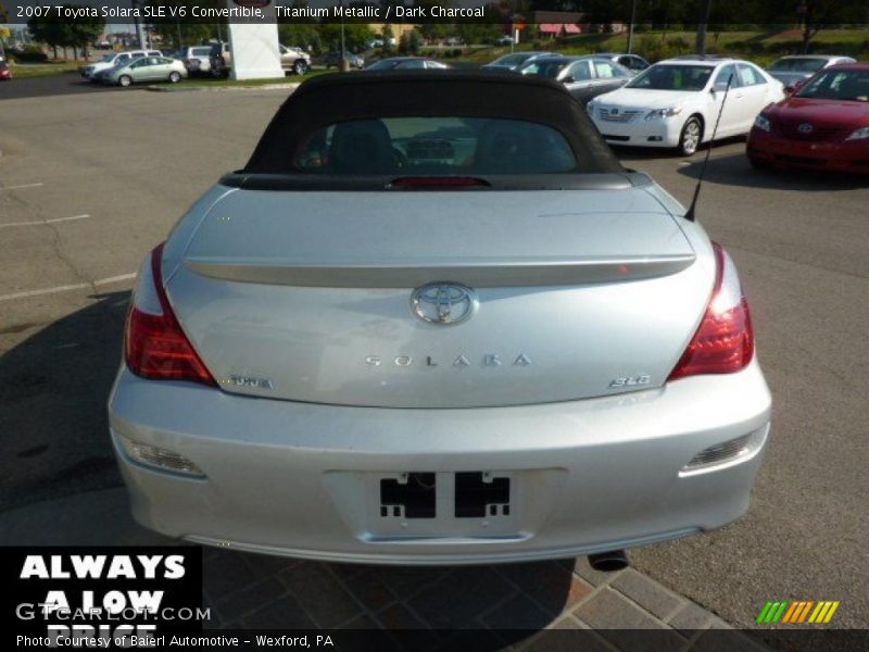 Titanium Metallic / Dark Charcoal 2007 Toyota Solara SLE V6 Convertible