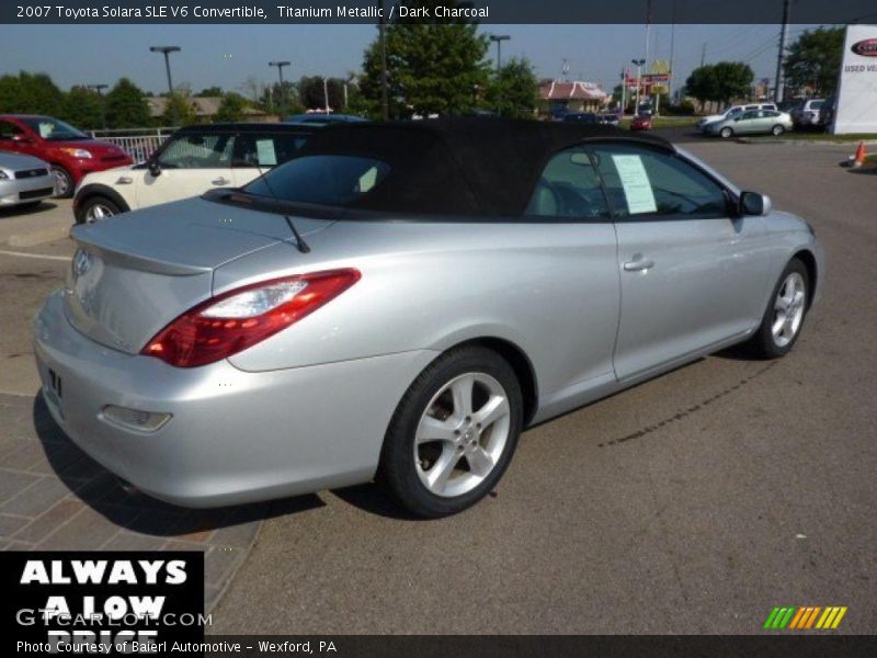 Titanium Metallic / Dark Charcoal 2007 Toyota Solara SLE V6 Convertible