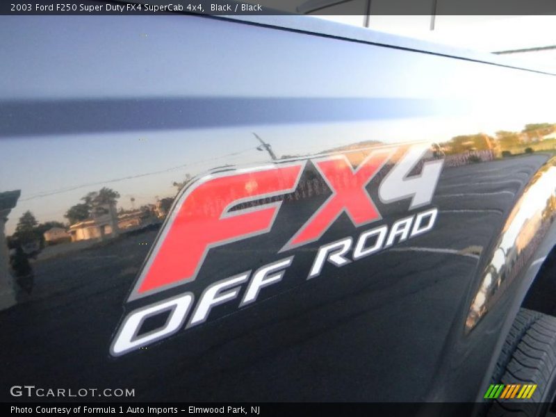 Black / Black 2003 Ford F250 Super Duty FX4 SuperCab 4x4