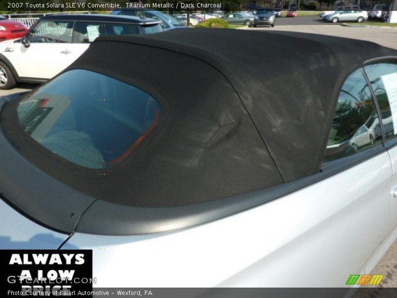 Titanium Metallic / Dark Charcoal 2007 Toyota Solara SLE V6 Convertible