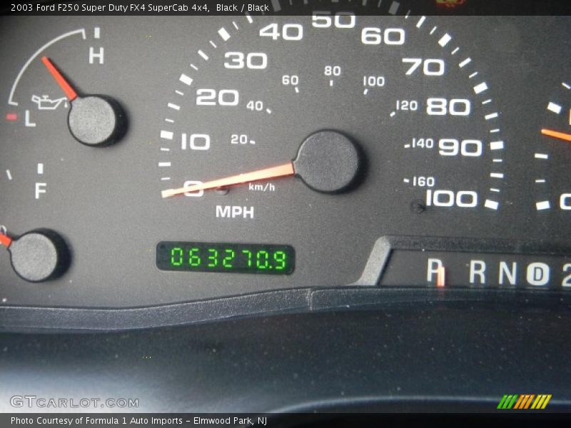 Black / Black 2003 Ford F250 Super Duty FX4 SuperCab 4x4