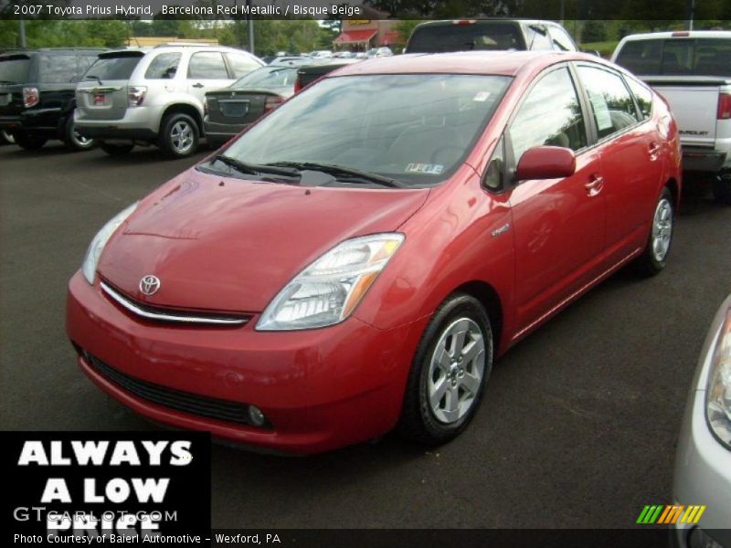 Barcelona Red Metallic / Bisque Beige 2007 Toyota Prius Hybrid