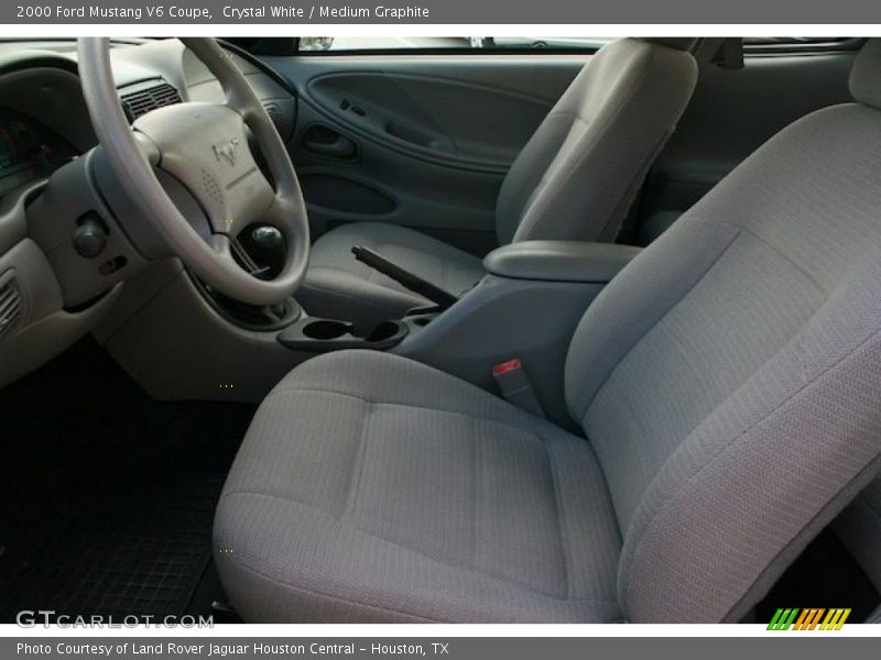 Crystal White / Medium Graphite 2000 Ford Mustang V6 Coupe